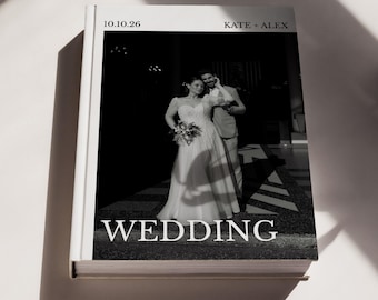 Thick Wedding Photo Album – 200 Pages, 500 Photos Big Editorial Photo Book, Design Service