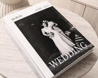 Thick Wedding Coffee Table Photo Album – Custom Designed, Holds Up to 500 Photos, Hardcover