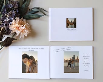 Libro de visitas personalizado Libro de visitas de boda alternativo con foto de compromiso - Libro de visitas con imágenes - Libro de visitas de bodas con fotos - Libro de visitas con fotos