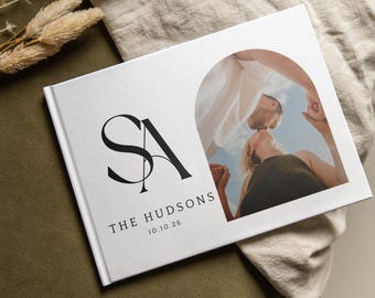 Wedding Guestbook Photo Book with Your Photos Already Inside | Printed Hardcover Sign In Photo Album