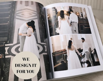 Wedding Photo Album: Editorial Memory Book, 11x8 Hardcover Coffee Table Books, Design service included