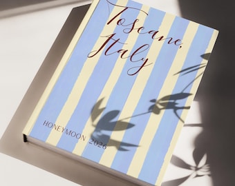 Personalized Travel Coffee Table Book | Honeymoon Photo Album for up to 500 Images