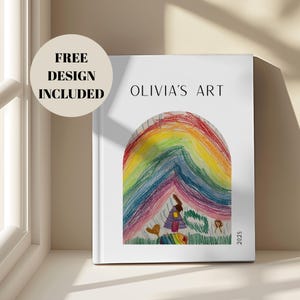 Custom Kids Art Book: Personalized Hardcover Keepsake Album