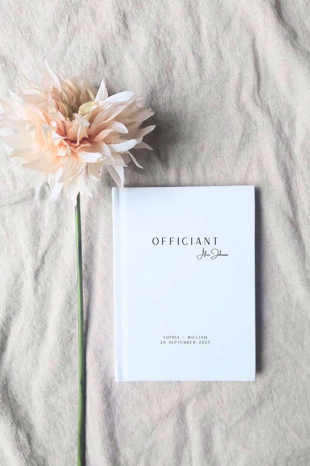 Personalized Officiant Book Wedding Officiant Gift Wedding Officiant Folder Wedding Officiant