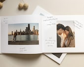 Personalized Wedding Guest Book with Photos: Custom Hardcover/Linen Album, Bridal Keepsake