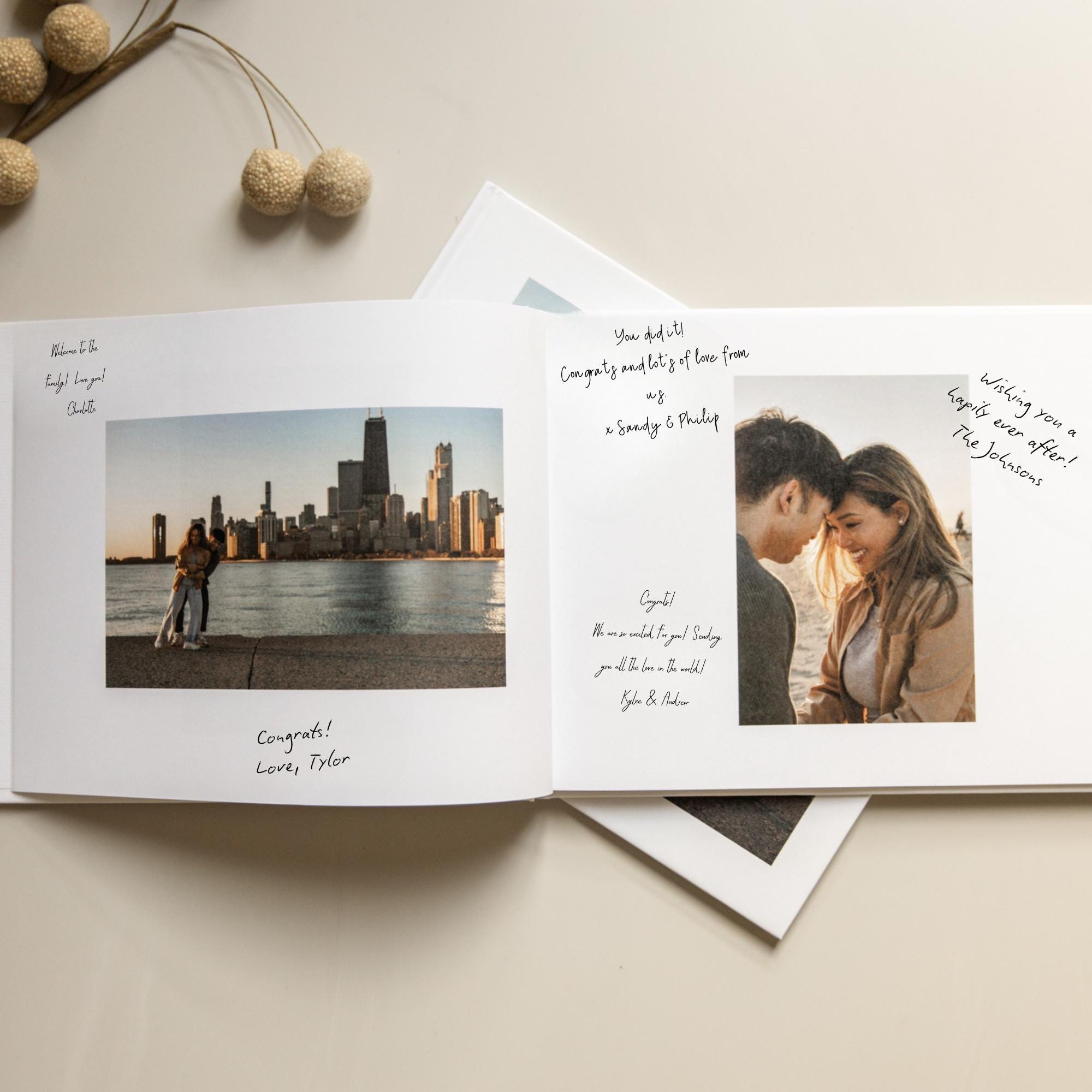 Wedding Guest Photo Book - Photo Book for Wedding Picture Guest Book Custom Guest Book Alternative Wedding Guest Book with Engagement Photo