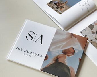 Done-For-You Wedding Guest Book | No DIY | Photos Already Inside | Printed Hardcover Keepsake
