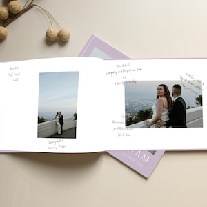 Guestbook with Pictures for Wedding Reception - Personalized Wedding Guest Book with Engagement Photo - Custom Picture Wedding Guest Book