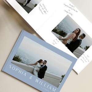 Personalized Photo Wedding Guest Book: Custom Sign-In Album, A4 Size