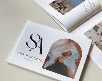 Engagement Photo Wedding Guest Book | Printed Hardcover | Your Engagement Pictures Already Inside