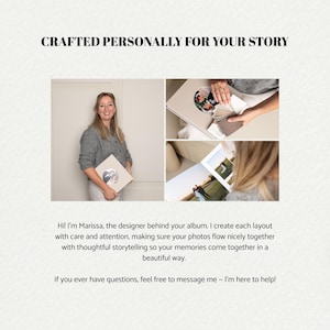 Custom Wedding Photo Album: Printed Hardcover/Linen Keepsake Book with Photo Cover (11x8") image 19