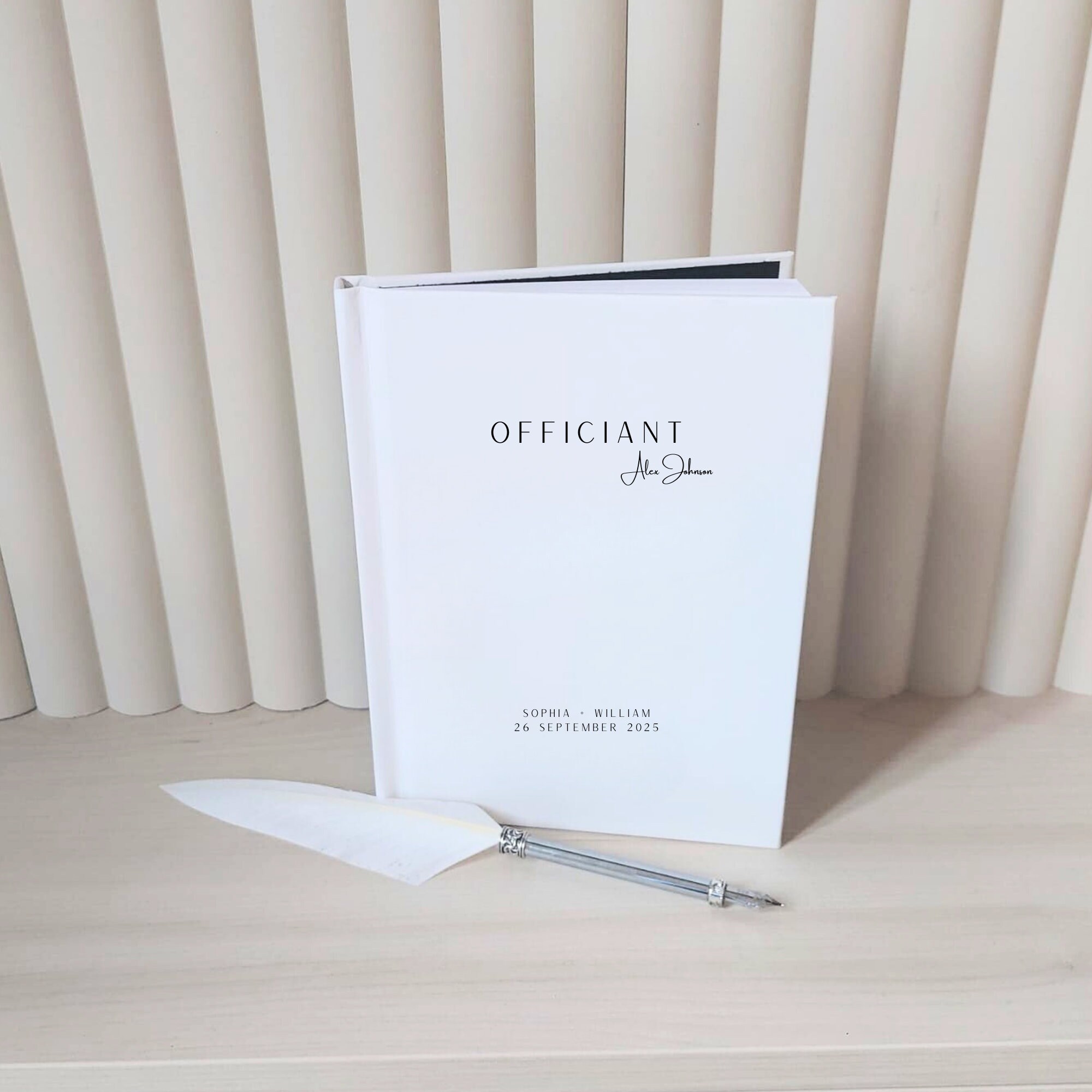 Personalized Officiant Book Wedding Officiant Gift Wedding Officiant Folder Wedding Officiant