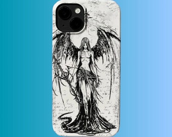 Gothic Girl Phone Case, Retro iPhone Case, Cases For iPhone X 11 12 13 14 15 SE, Y2K Phone Case, Shockproof Phone Case, Grunge Phone Case