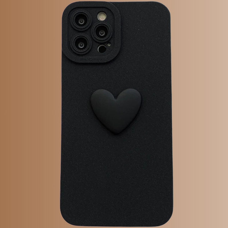 3D Heart Phone Case, Romantic iPhone Case, Cases For iPhone 11 12 13 14 15, Y2K Phone Case, Shockproof Phone Case, Phone Strap image 7