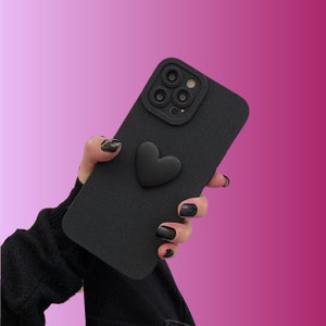 3D Heart Phone Case, Romantic iPhone Case, Cases For iPhone 11 12 13 14 15, Y2K Phone Case, Shockproof Phone Case, Phone Strap image 3