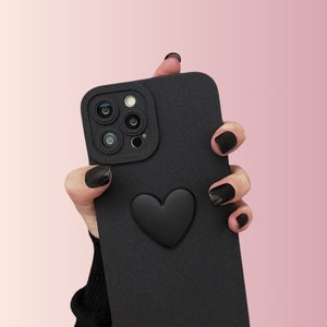 3D Heart Phone Case, Romantic iPhone Case, Cases For iPhone 11 12 13 14 15, Y2K Phone Case, Shockproof Phone Case, Phone Strap image 5