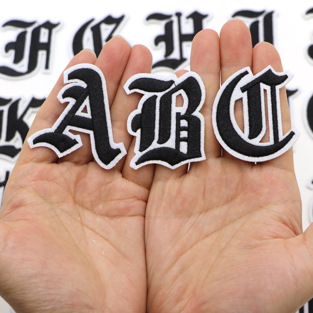 Greek Alphabet Embroidery Patches, Encompassing Iron-on and Sew-on Letters Ranging From A to Z 