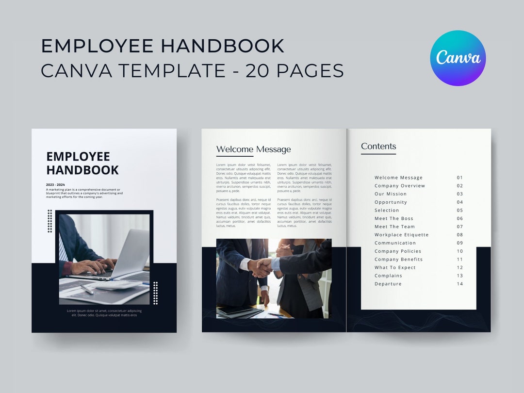 Employee Handbook Template, Canva Handbook Template , Canva New Employee Handbook Template, Canva Handbook Template , Canva New