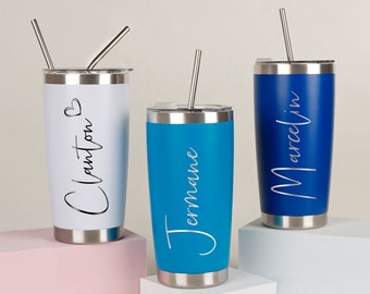 Bridesmaid gifts, Personalized 20 OZ Tumbler, Custom Travel Mug, Laser Engraved Tumbler, Stainless Steel water cup, Insulated Tumbler