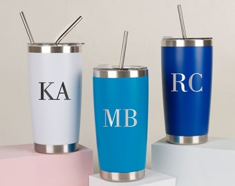 Bridesmaid gifts, Bridesmaid Proposal, Personalized Tumbler with Same Lid and Straw, Custom Wedding Cups, 20 oz Metal Skinny Tumblers