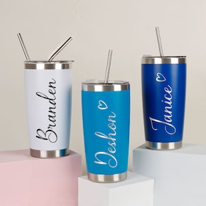 Bridesmaid gifts, Personalized 20 OZ Tumbler, Custom Travel Mug, Laser Engraved Tumbler, Stainless Steel water cup, Insulated Tumbler