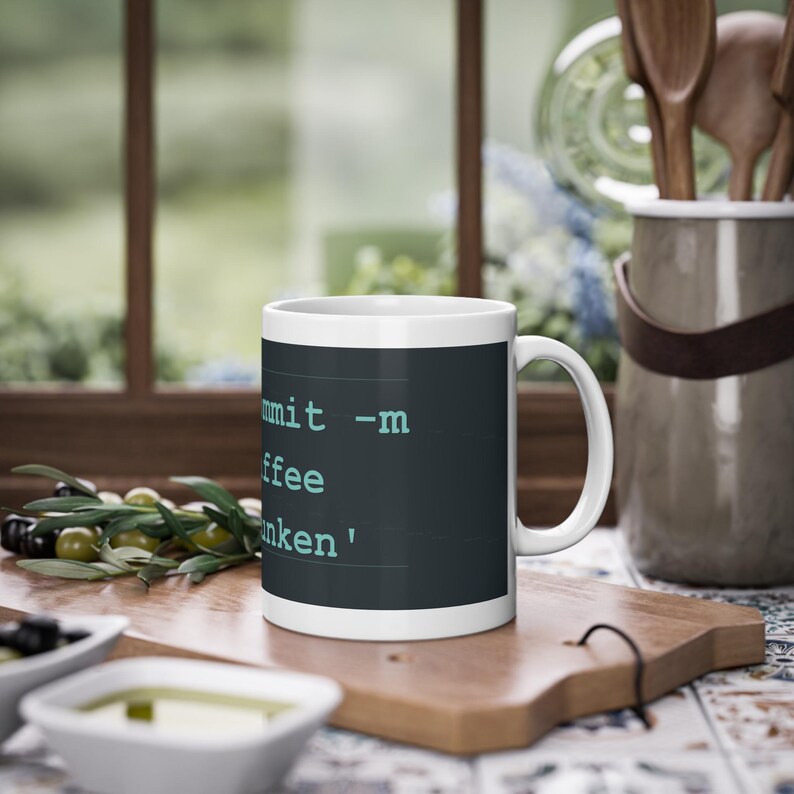 Funny programmer mug Git Commit Coffee Drinking - Gift for developers image 5