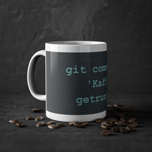 Funny programmer mug Git Commit Coffee Drinking - Gift for developers image 7