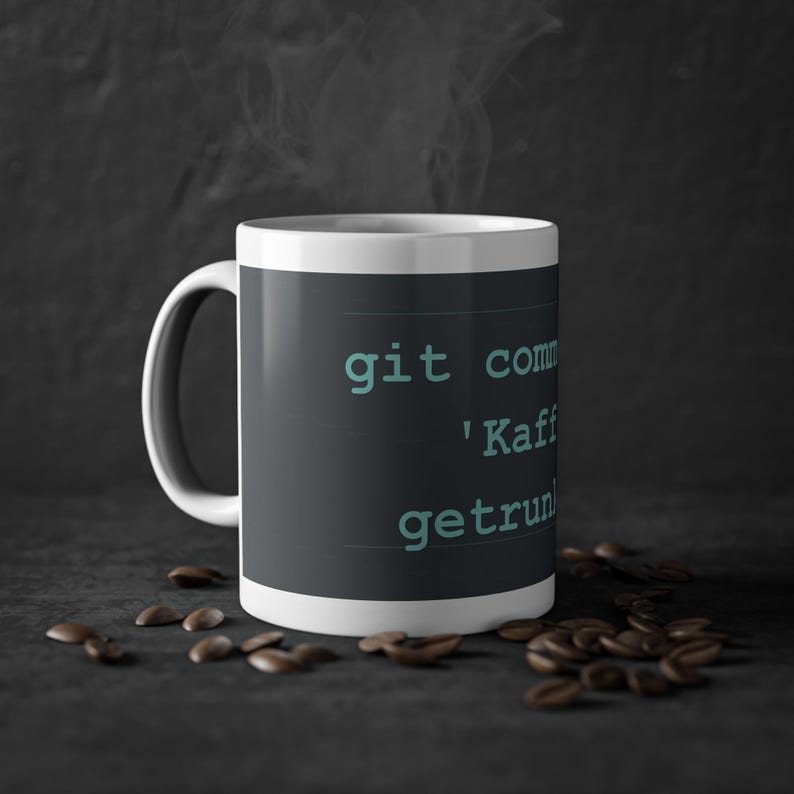 Funny programmer mug Git Commit Coffee Drinking - Gift for developers image 7