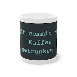 Taza divertida para programadores con diseño de Git y café - Regalo para desarrolladores