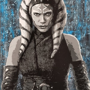 Movie / TV Series Fan Character original custom painting on canvas with spray paint and acrylics