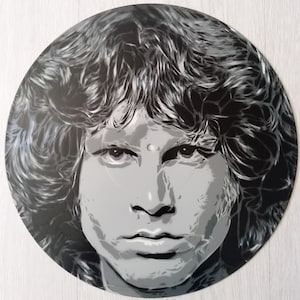 Jim Morrison Fan Besonderes Geschenk Upcycling Benutzerdefinierte Schallplatte Original Gemälde Art