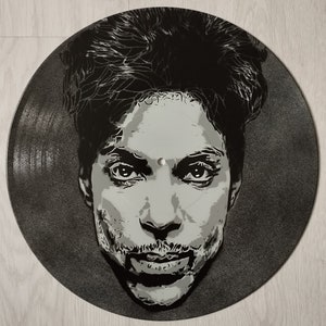 Prince Music fan Special gift Upcycling Custom Vinyl Record Original Painting Art