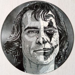 The Joker Upcycling Custom Vinyl Record Original Art Painting Special gift for any occasion