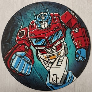Transformers Vintage /Retro Cartoon TV Fan Regalo especial Upcycling Disco de vinilo personalizado Arte de pintura original