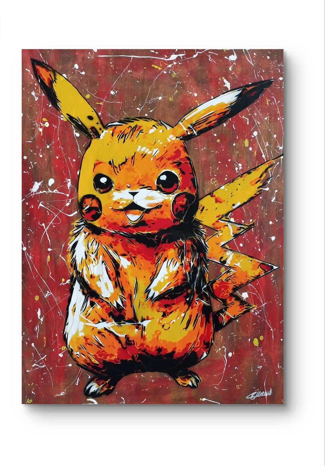 Anime Video Game Character Original Custom Painting on Canvas With ...