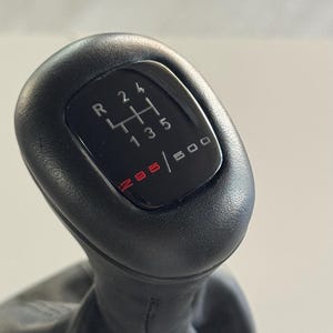 EVOLUTION II . LiMiTED Mercedes W201 2.3-16v 2.5-16v cosworth  gear knob- leather-genuine - handmade