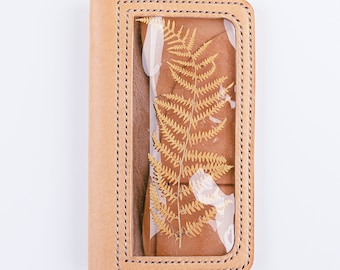 Leather cover &quot;Areti&quot; TN size, hand stitched planner cover