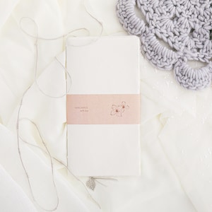 White Handmade journal pages , Vintage Journal, TN size inserts , Handmade Paper Pages, Hand stitched journal, Refill