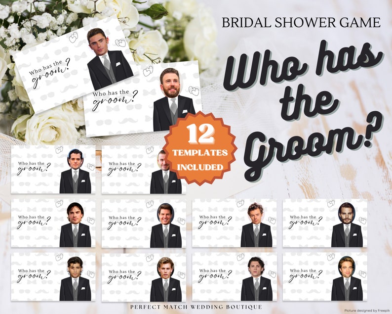 Editable Who Has the Groom Scratch off Game Canva Template Bridal ...