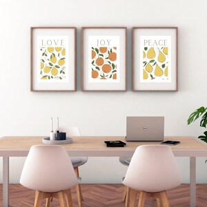 Set of 9 Fruit of the Spirit Wall Art Printable, Bible Verse Print ...