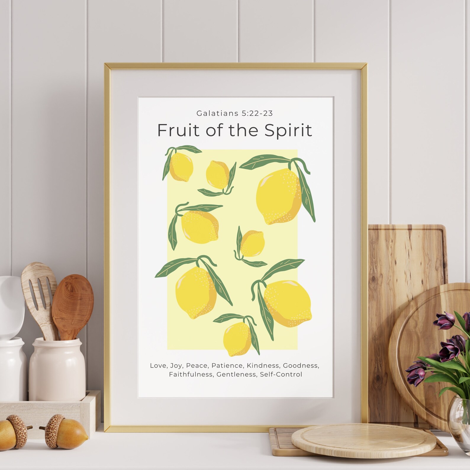 Christian Bible Verse Wall Art for Kitchen Decor Galatians Etsy