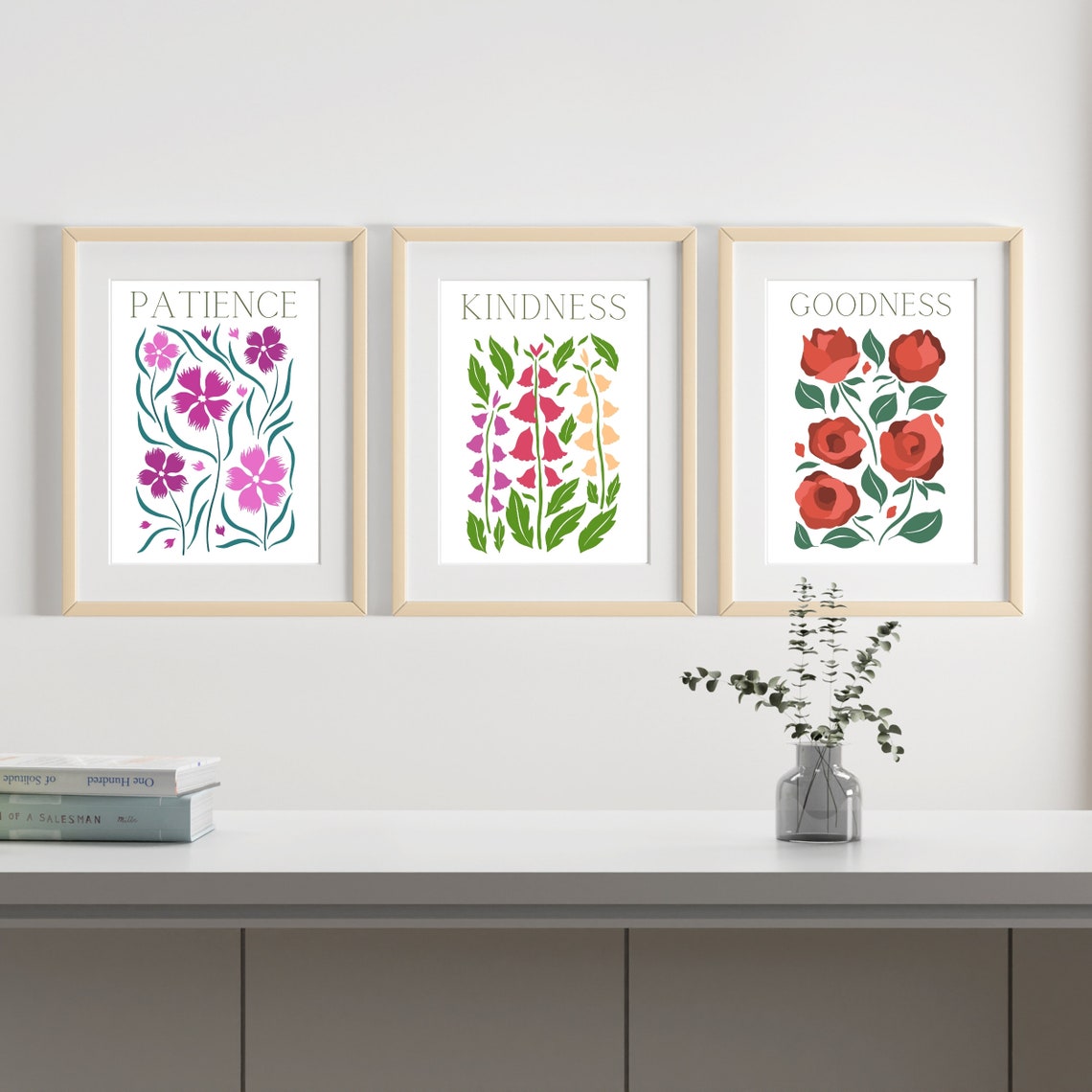 Set of 9 Fruit of the Spirit Wall Art Printable Bible Verse - Etsy