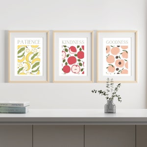 Set of 9 Fruit of the Spirit Wall Art Printable, Bible Verse Print ...