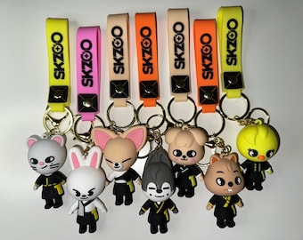 silicon stray kids characters SKzoo keyring