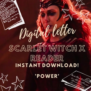 The Scarlet Witch instant digital download letter, POV letter, comfort character letter, Wanda maximoff letter. Printable letter.