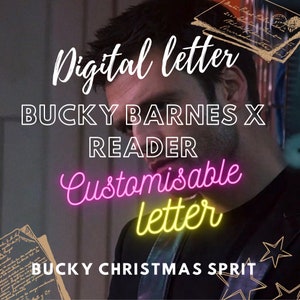 Carta de amor de Bucky barnes, carta de Navidad personalizable, carta digital, carta de Bucky, carta de personaje de consuelo, carta de amor. Imprimible