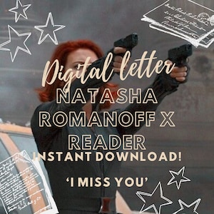Carta de download digital de Natasha Romanoff, carta de conforto, carta para impressão, carta da viúva negra, instantânea