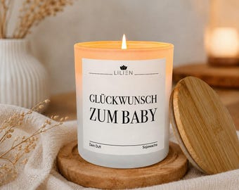 Personalisierte Duftkerze 'wunschtext' Kerze Im Glas Vegan Sojawachs Holzdocht Custom Valentinstag Geschenk Freundin Geburtstag Muttertag