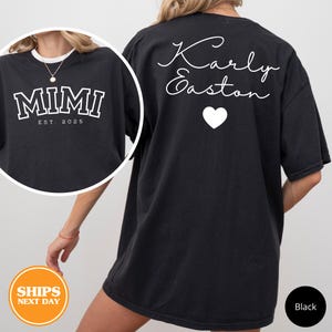 Custom Mimi Shirt With Grandkids Names, Grandma Shirt, Personalized Mimi Shirt, Gift For Mimi, Custom Text Mimi Tshirt, Comfort Colors