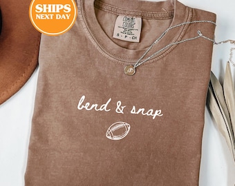 Comfort Colors® Bend And Snap Shirt, Football Shirt, Football Season Shirt, Football Mom Shirt, Football Gifts